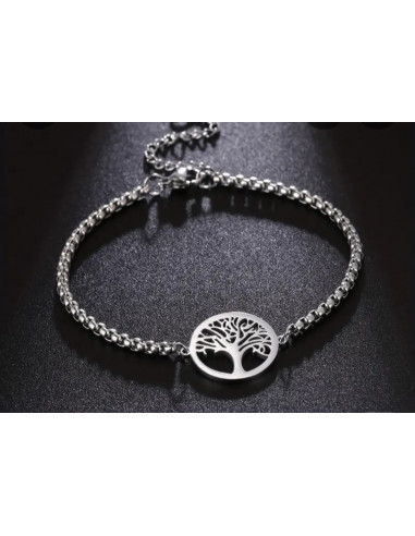 Pulsera Acero Árbol Vida